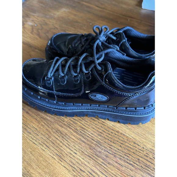 Skechers Jammers 10 Patent Leather Shoes Chunky Platform Grunge Y2K Black - Picture 1 of 6